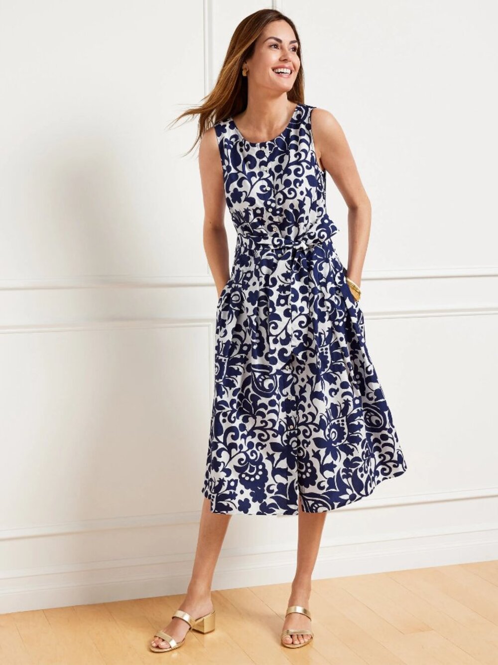 Talbots Poplin Fit & Flare Dress